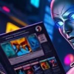 robot or cyborg reading maybe a book or magazine or newspaper or computer screen. Themes to keep in mind Fast-paced gameplay,Innovative card crafting,High replayability Unstoppable: A Deck-Building Triumph Fast, Sleeved, and Infinitely Powerful